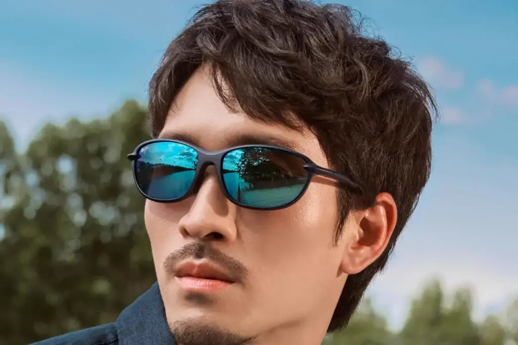 משקפי שמש Maui Jim עם עדשות מראה כחולות מקוטבות